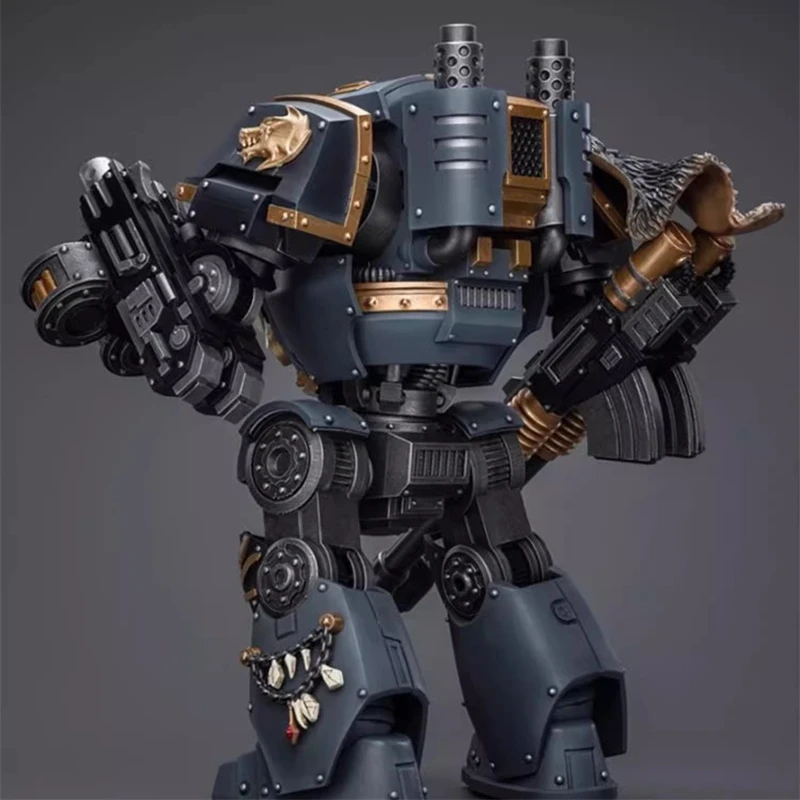 JOYTOY 1/18 Warhammer todas las figuras de acción Horus Space Wolf Contemptor Dreadnought con Gravis Bolt Cannon 24cm juguetes de modelos militares