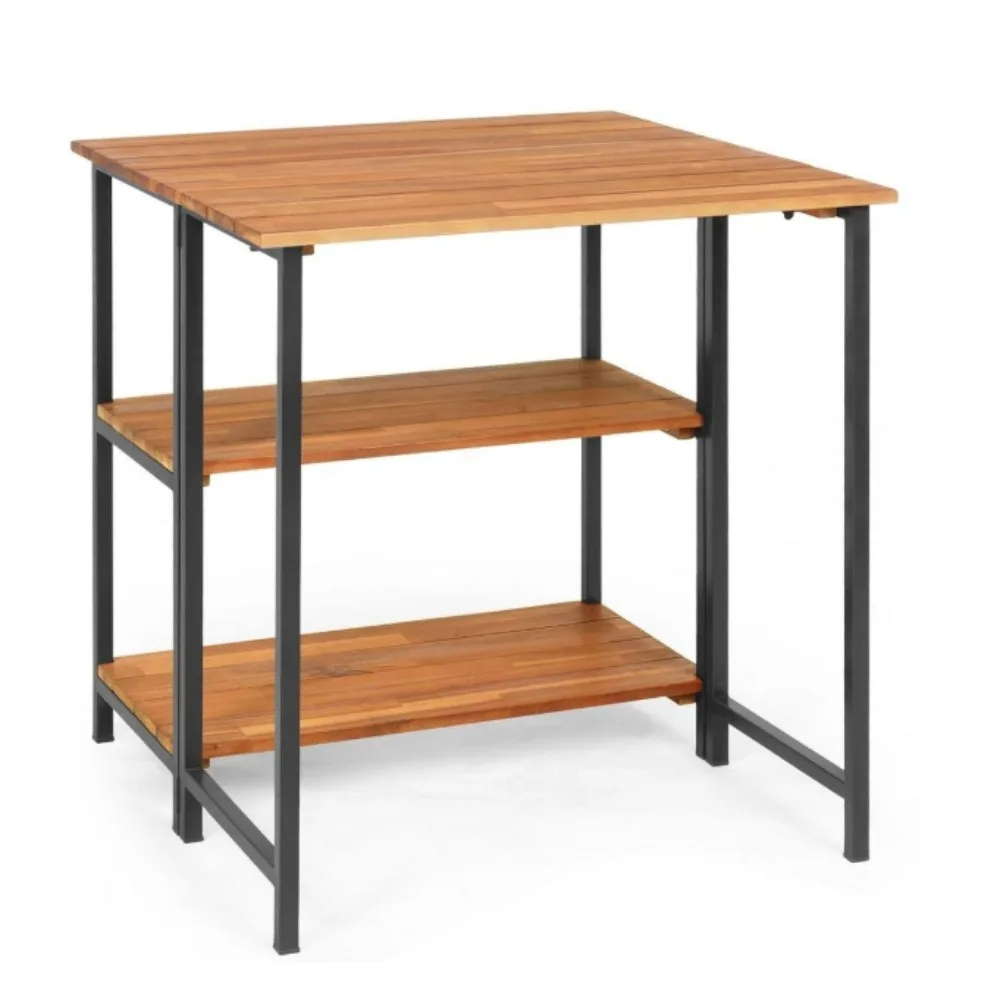 

Складной обеденный стол, деревянный обеденный стол на открытом воздухе с удлинителем для наружного газона, крыльца, мебели для бистро