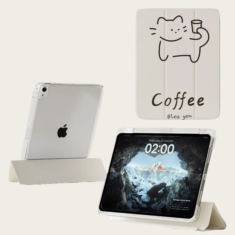 

Чехол с держателем для карандашей для iPad Air 11 2024, чехол для iPad mini 6/7, чехлы Pro 11 дюймов M4 10,9 Air 4 5 Pro 11 12,9 13