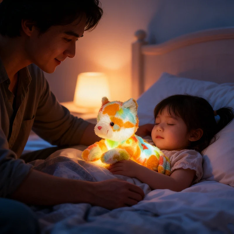 ตุ๊กตายูนิคอร์นเรืองแสง LED สีสันสดใส ของขวัญคริสต์มาส ของขวัญวันเกิดสำหรับเด็ก