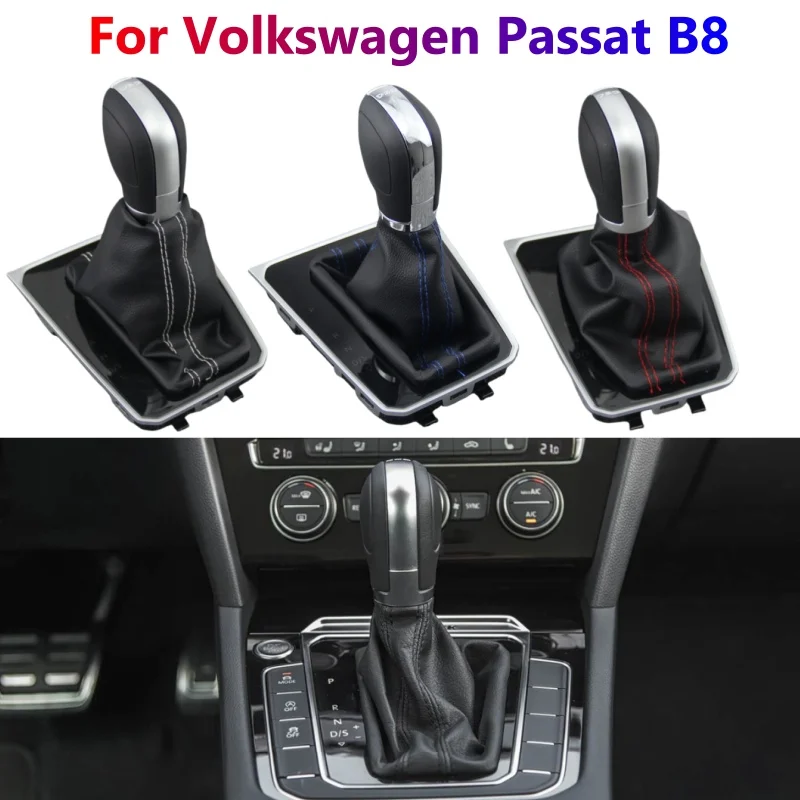 Automatic LHD Car Styling Accessories Gear Shift Knob Leather Boot Collar Case For Volkswagen Passat B8 AT DSG 3GD713203