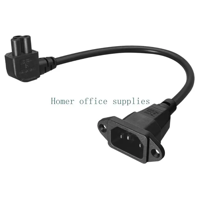 K43B Industrial Strength C14 Male To C5 Female Power Connection Wire With Screw Mounts For Secure Fastening