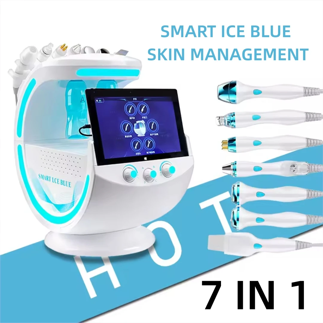 

Лучший умный аппарат для ухода за лицом Ice Blue 2025 Hydrofacial 7 в 1, профессиональная портативная дермабразия, последняя версия