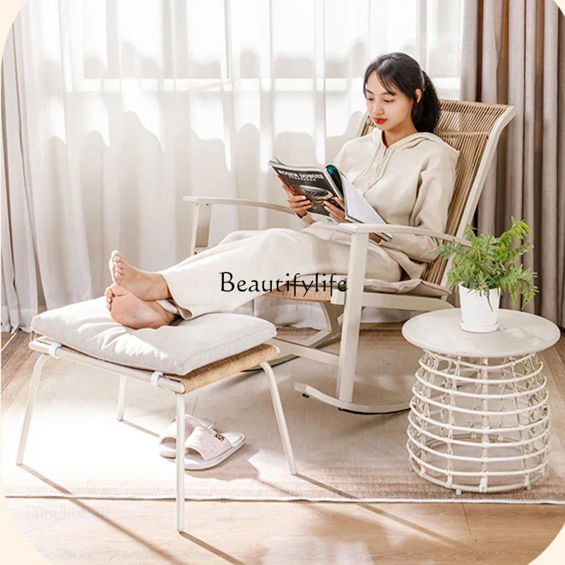 

Sunscreen Lazy Garden Chairs for Living Room Rattan Single Multifunctional Chair Modern Unique Household Patio Furniture for B&B