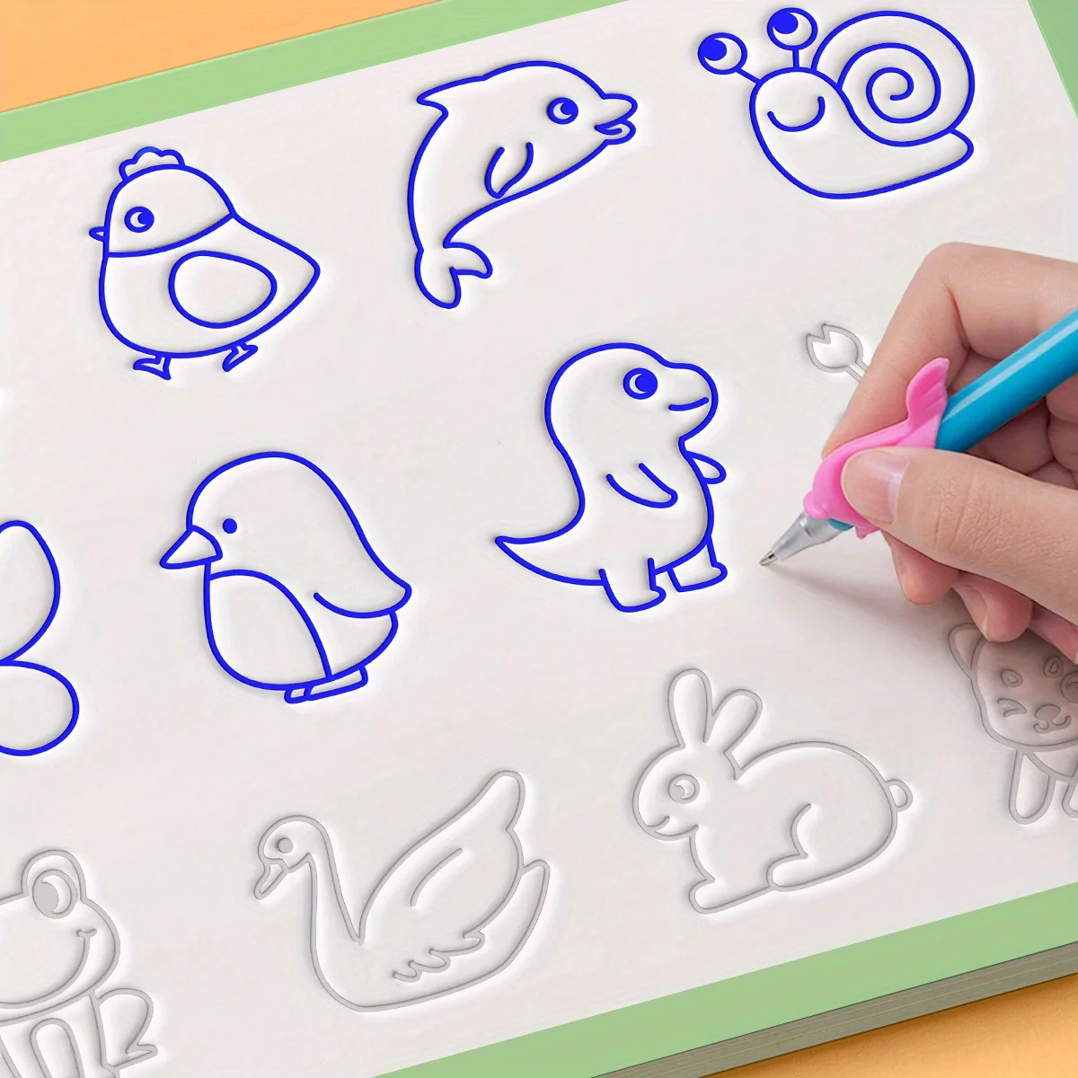 Children's Groove Drawing Book Kindergarten 3-8 Ages Children's Drawing Basic Practice Groove Drawing Book Magic Copybook