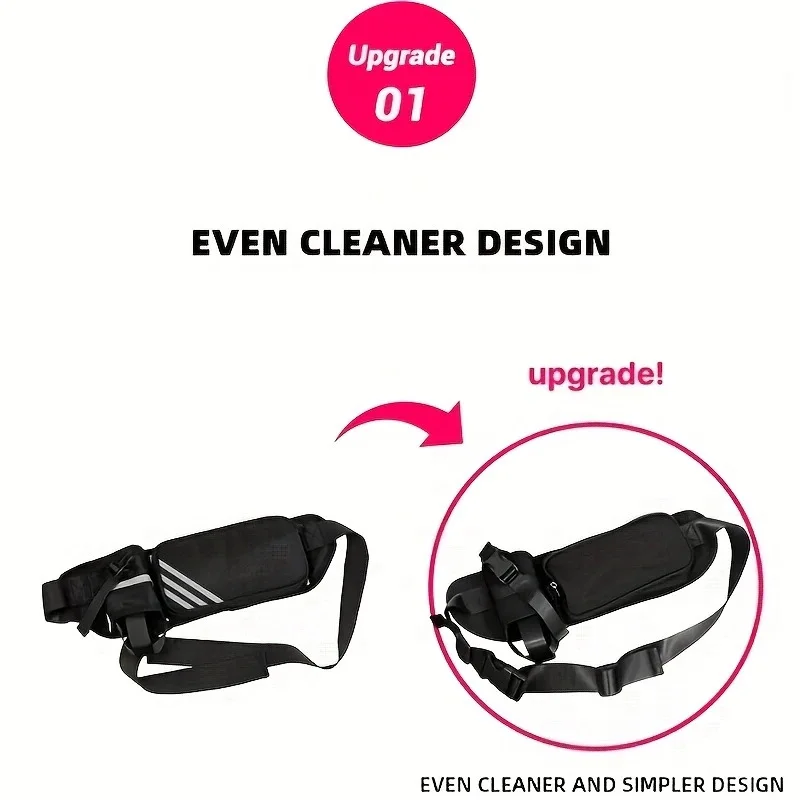 Wasserdichte Hüfttasche mit Flaschenhalter und großvolumigen Taschen für den doppelten Einsatz – Detail 2