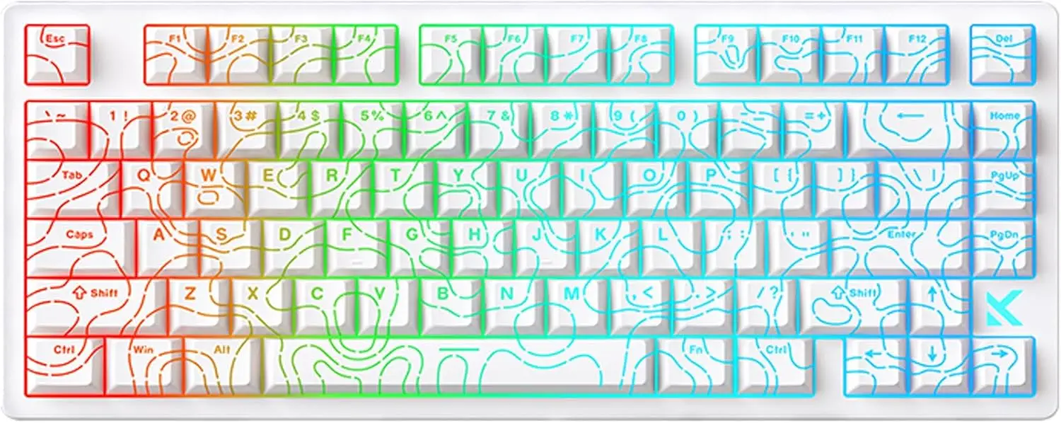 

MCHOSE Jet 75 Wired Magnetic Switch Keyboard, 75% RGB HotSwap, 8KHz Polling Rate, White