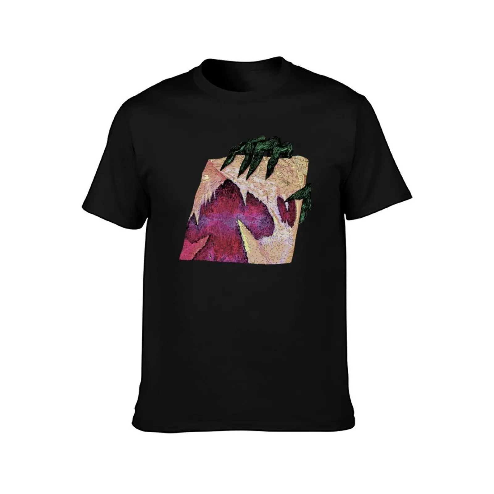 Wand, Ganglion Reef T-Shirt, Summer Casual Cotton Tee, Oversized Streetwear Tops, Vintage Graphic Print, Loose Fit Short Sleeve