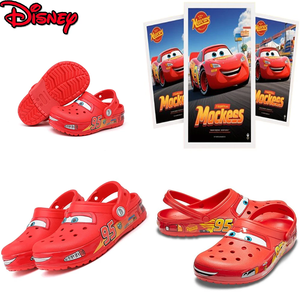 Nieuwe Disney Mcqueens Pix Cartoon Effen Waterbestendig Dwaterdichte Slippers Gat Outdoor Sandalen Casual Sandalen Ademend Eva Volwassene