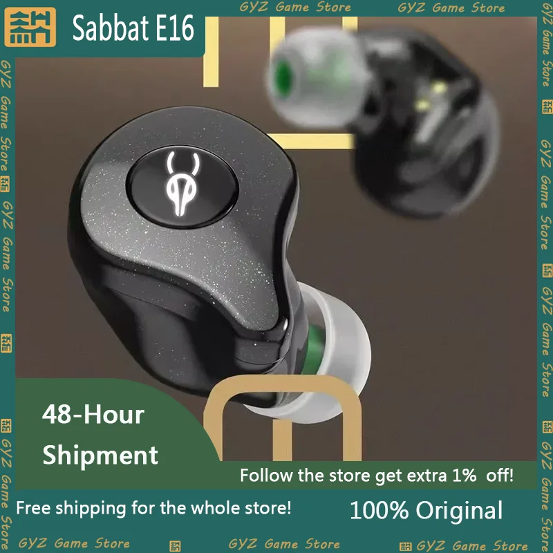 

Sabbat E16 Tws Wireless Bluetooth Sport Headset Headphones Waterproof In-ear Smart Coil Iron Hifi Qualcomm Chip Customized