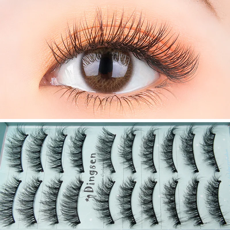 

False eyelashes Factory 10 Pairs Of 3d Three-dimensional Multi-layer Eyelashes Naturally Thick Curling Eyelashes