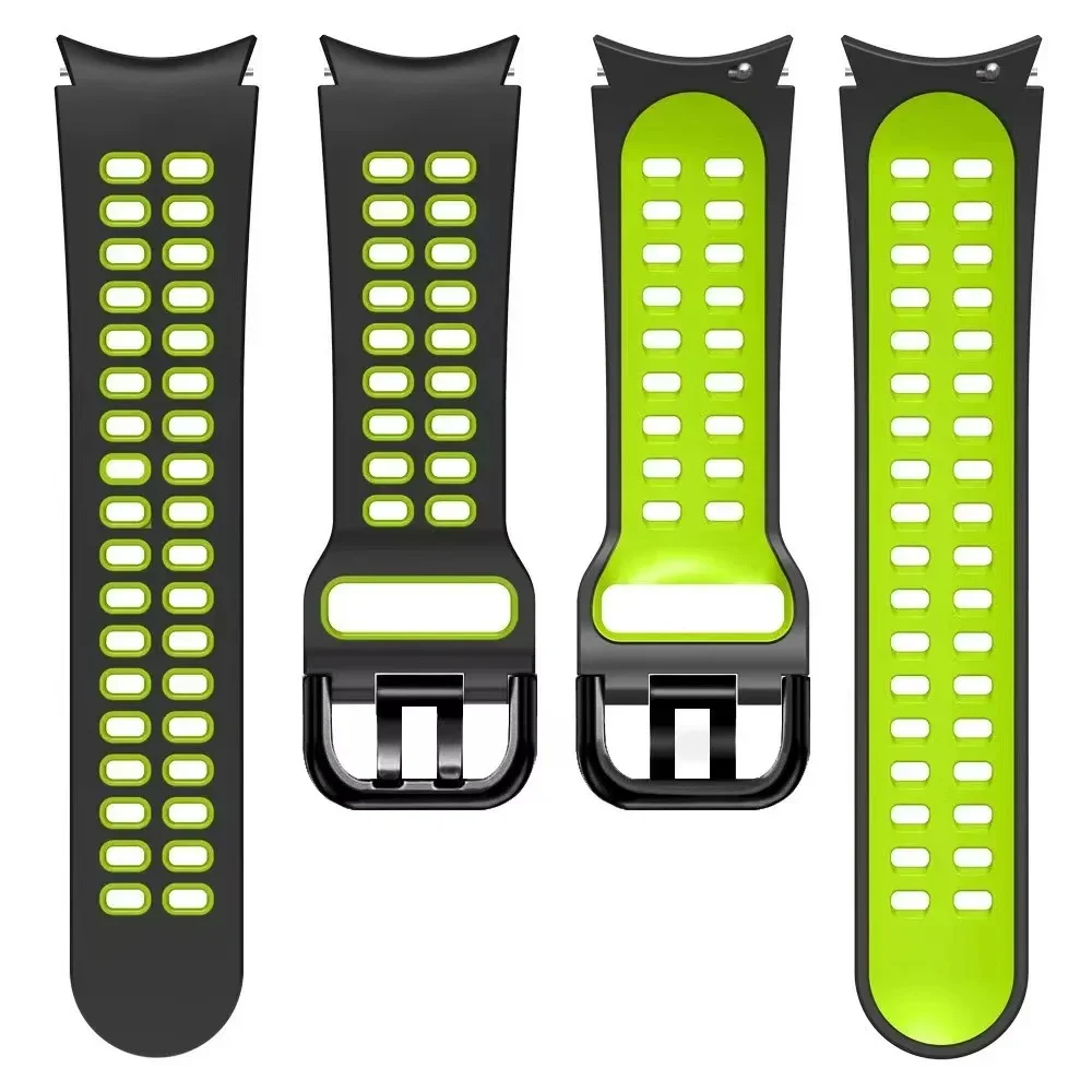 Pulseira de silicone para samsung galaxy watch 4 6 clássico 42mm 46mm 43mm 47mm 5 pro 45mm pulseira para relógio 6/5/4 42mm 44mm