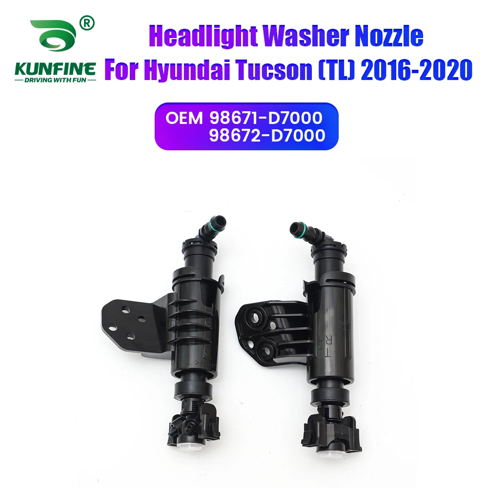 

Car Headlight Front Bumper Washer Spray Nozzle Jet Headlamp Pump Cover For Hyundai Tucson TL 2016-2020 98671-D7000 98672-D7000