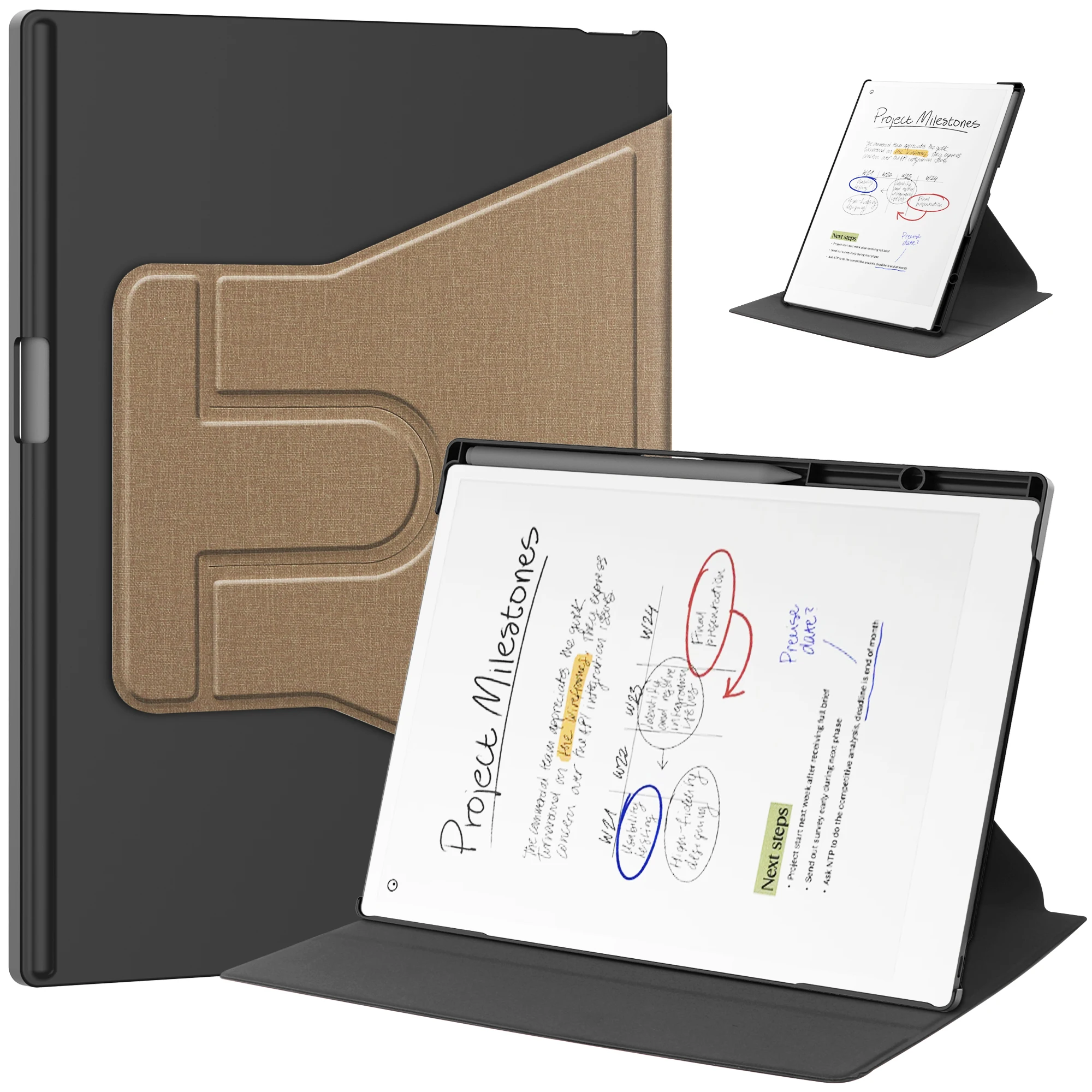 reMarkable Paper Pro （本体、カバー、ペン） Case for Remarkable Paper Pro 2024 11.8 inch 360 Rotating Fabric