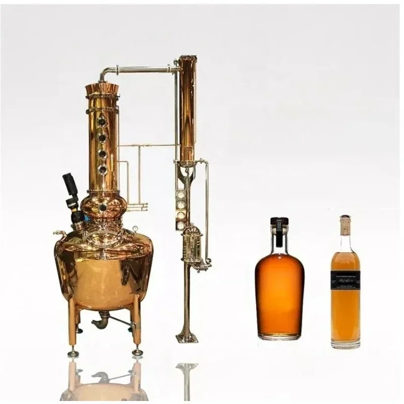 New Process 300L All Copper Distiller Alcohol Distillation Tower Machine Distillation Equipment