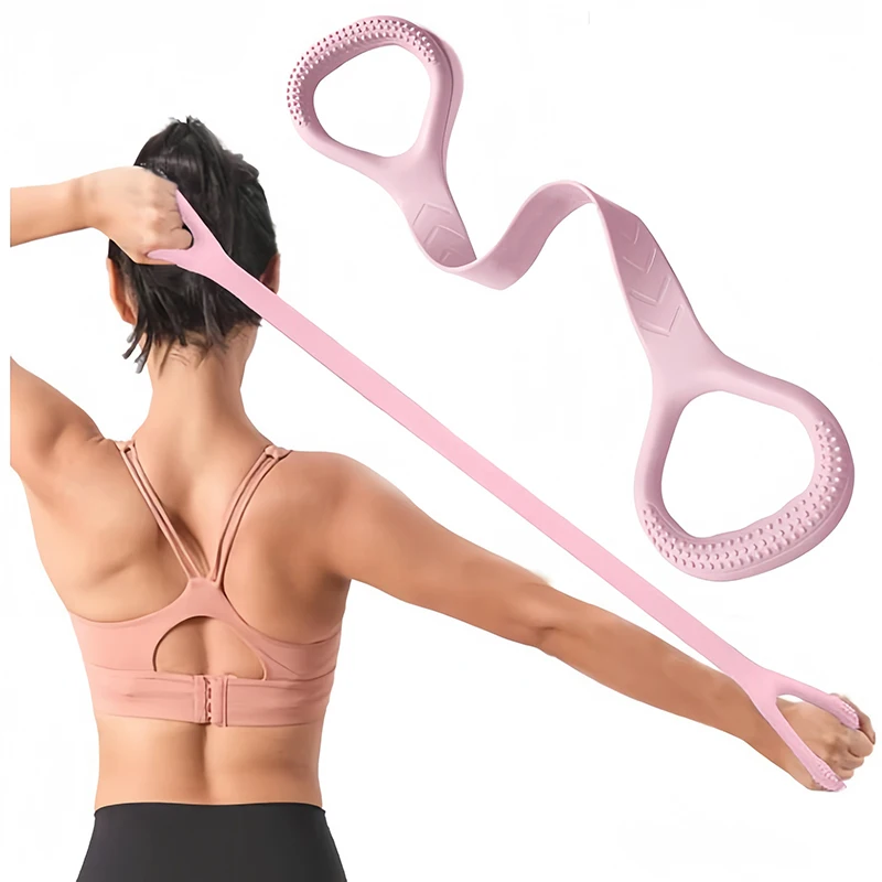 8 Figure Fitness Resistance Band Arm Back Shoulder Exercise Rope Yoga Stretching Fitness Band Foot Leg Hand Stretcher