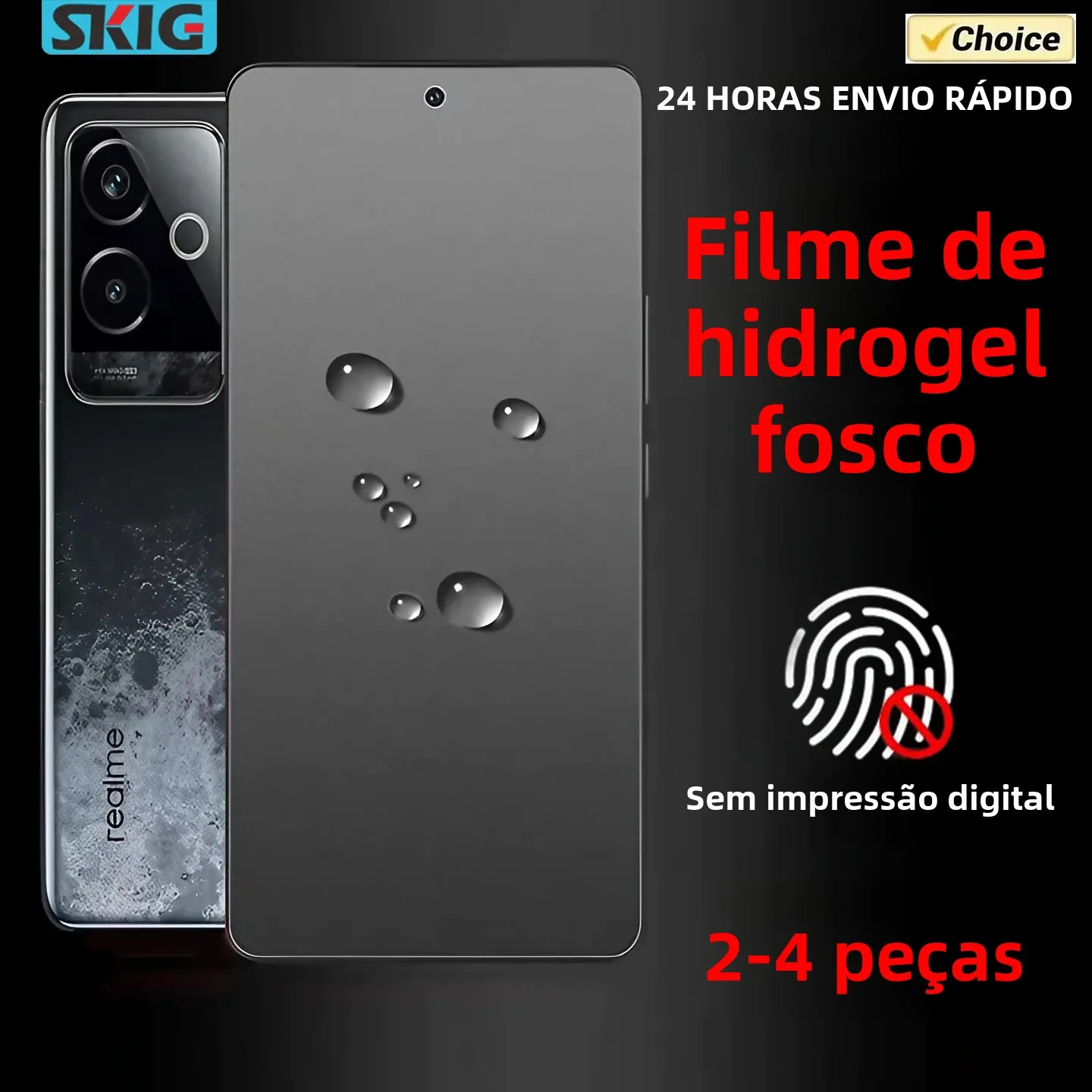2-4PCS Película Hidrogel Fosca para Realme 14 13 12 11 Pro Plus Protetor de Tela Anti-Impressão Digital Não é Vidro Temperado