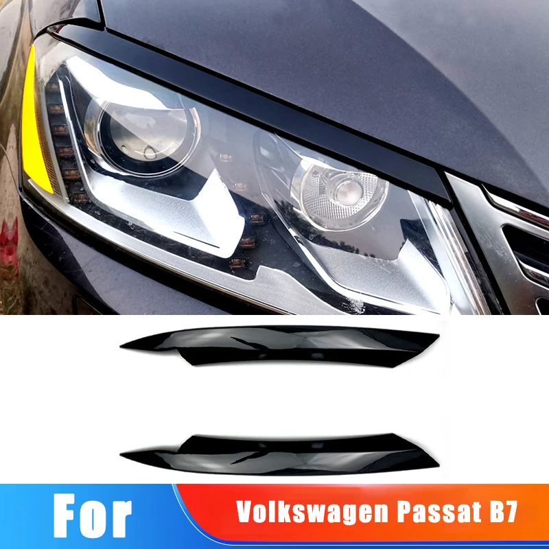 

For Volkswagen Passat B7 Car Front Headlight Eyebrow Exterior Sticker Decoration Modification Accessories Auto
