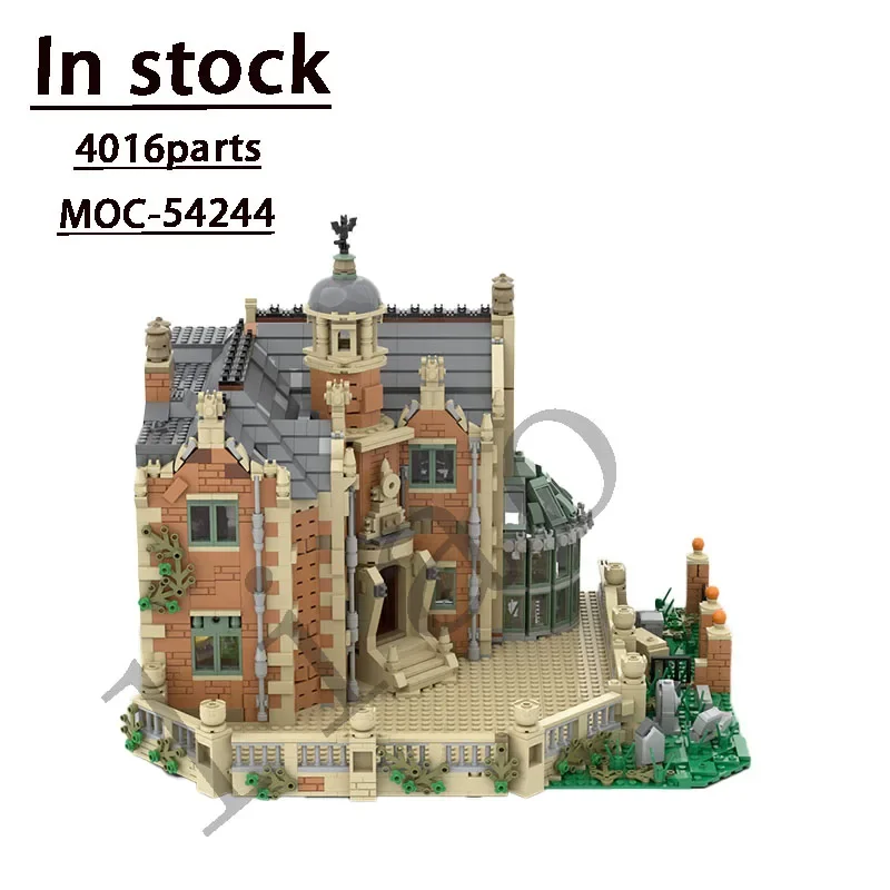 

New MOC-54244 Creative Haunted Manor City Street View 4016 Parts Building Block Model Adult Puzzle Kids Custom Christmas Gift