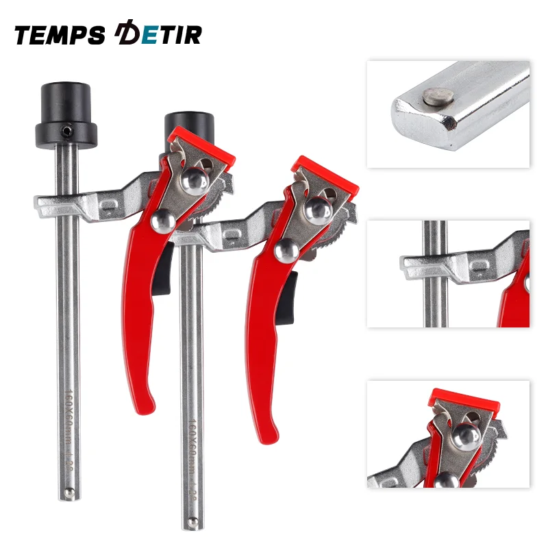 

Vertical Welding Fixtures 28MM Woodworking Hold Down Clamp Ratchet Desktop Quick Acting Hold Down Clamp Adjustable Fixed Clip