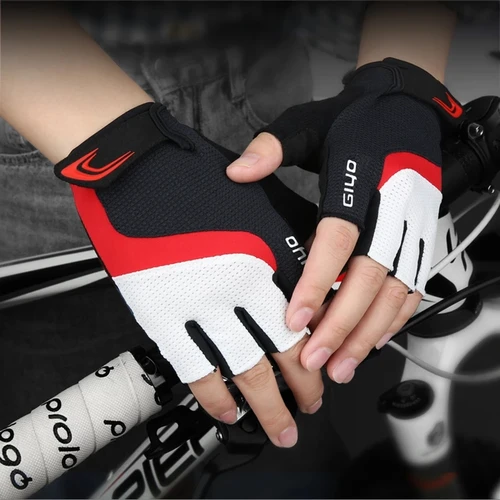 Imagen 2 del producto GIYO guantes de ciclismo medio dedo GEL a prueba de golpes transpirables resistentes al desgaste MTB bicicleta de carretera guantes para deportes al aire libre hombres mujeres mitones
