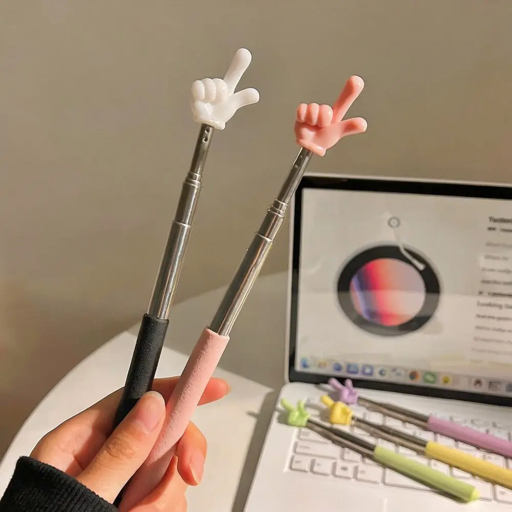 Retractable Teaching Pointer Stick Finger Design Indicator For Classroom Presentation Kids Learning Interactive Education Gadget