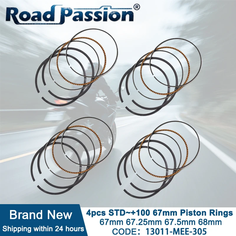 Anillos de pistón STD ~ + 100 67mm para motocicleta HONDA CBR600RR CBR 600 RR 2003-2006 CB500 2013-2014 CB600F 2007-2010 CBR600F 2003-2004