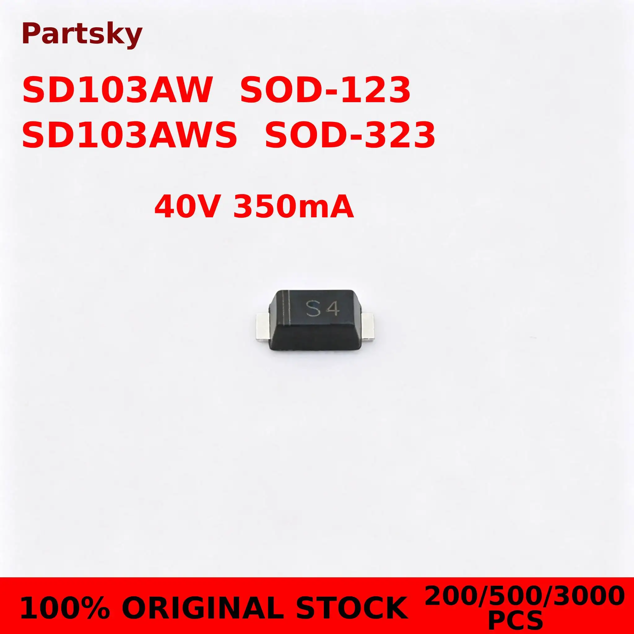 100/1000/3000PCS New B5819W SL SOD-123 B5819WS SOD-323 40V 350mA SMD Schottky diode In Stock