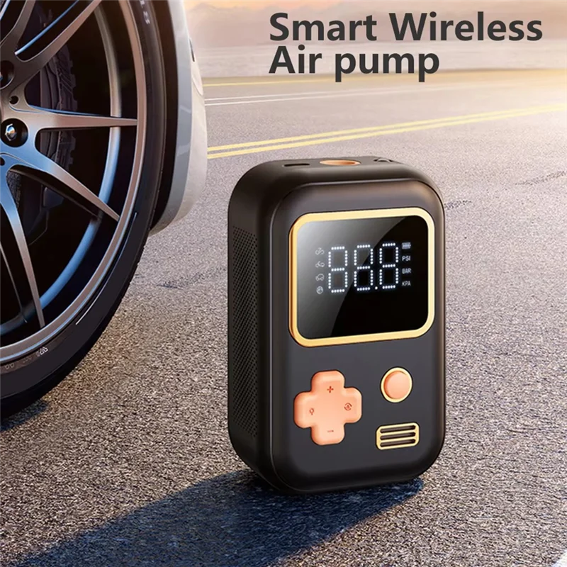 

Portable Air Compressor For Tires, Cordless Tire Inflator Pump With LED Light Auto-Off-Ideal For Car Motorcycle Bicycle Balls-AD