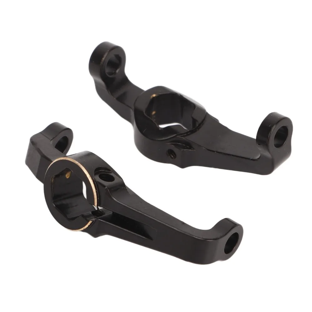 2Pcs/Set Brass Caster Blocks C Hub Heavy Duty High Strength Brass C Hubs Black RC Crawler Parts for FMS FCX24 1/24 RC Crawler