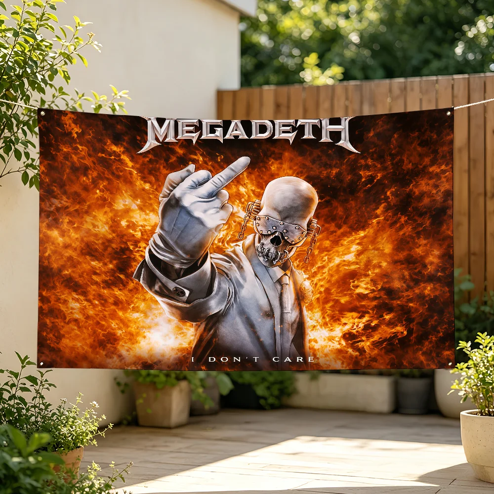 Band M-Megadeth Flag For Sports Matches  Games Parade Rally Holiday Festival Backyard Balcony Club Bar Decor