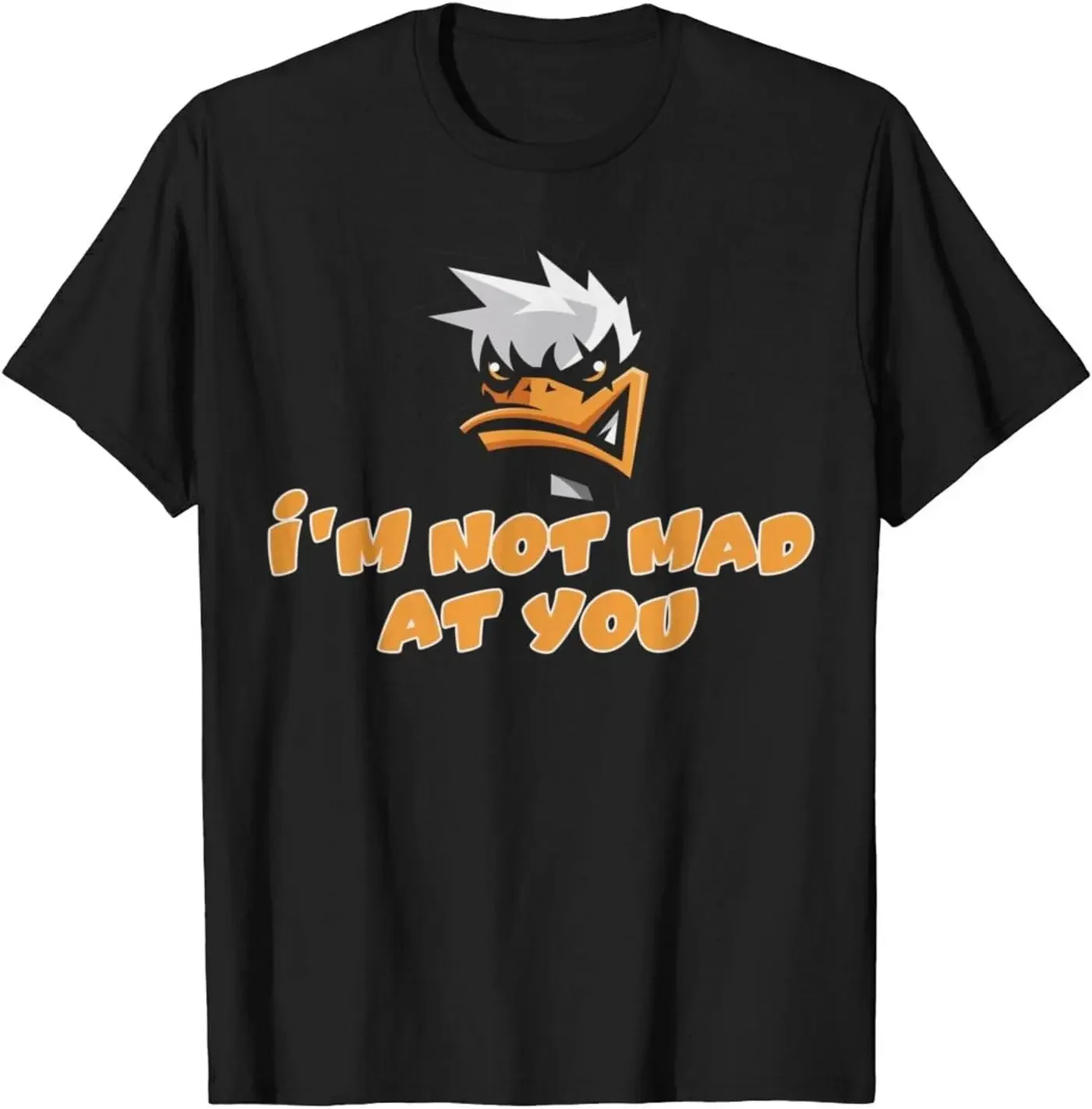 

Angry Duck Face I'm Not Mad At You Graphic T-Shirt Breathable Cotton Short Sleeve Tee for Men Women