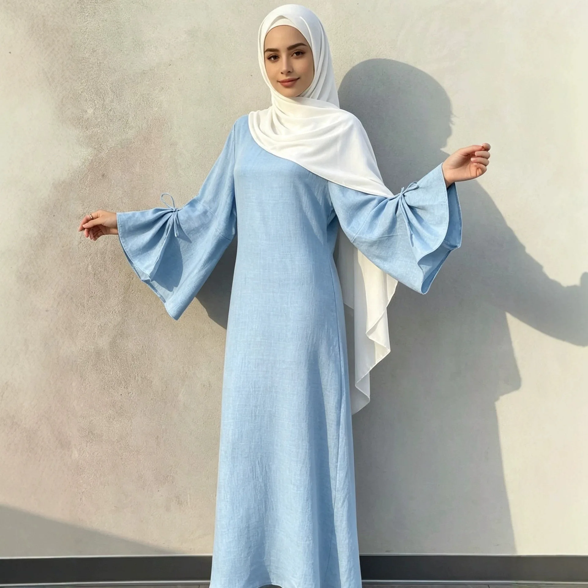 

New Modest Abayas Woman Muslim Dresses Dubai Kaftan Turkey Caftan Femme Musulmane Vestidos Morocco Robe Ramadan Islam Jalabiya