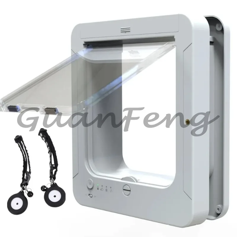 Smart Automatic Electronic Induction Pet Door, Microchip Sensor Cat Flap with Controllable Direction Safe Pet Gate for Cats