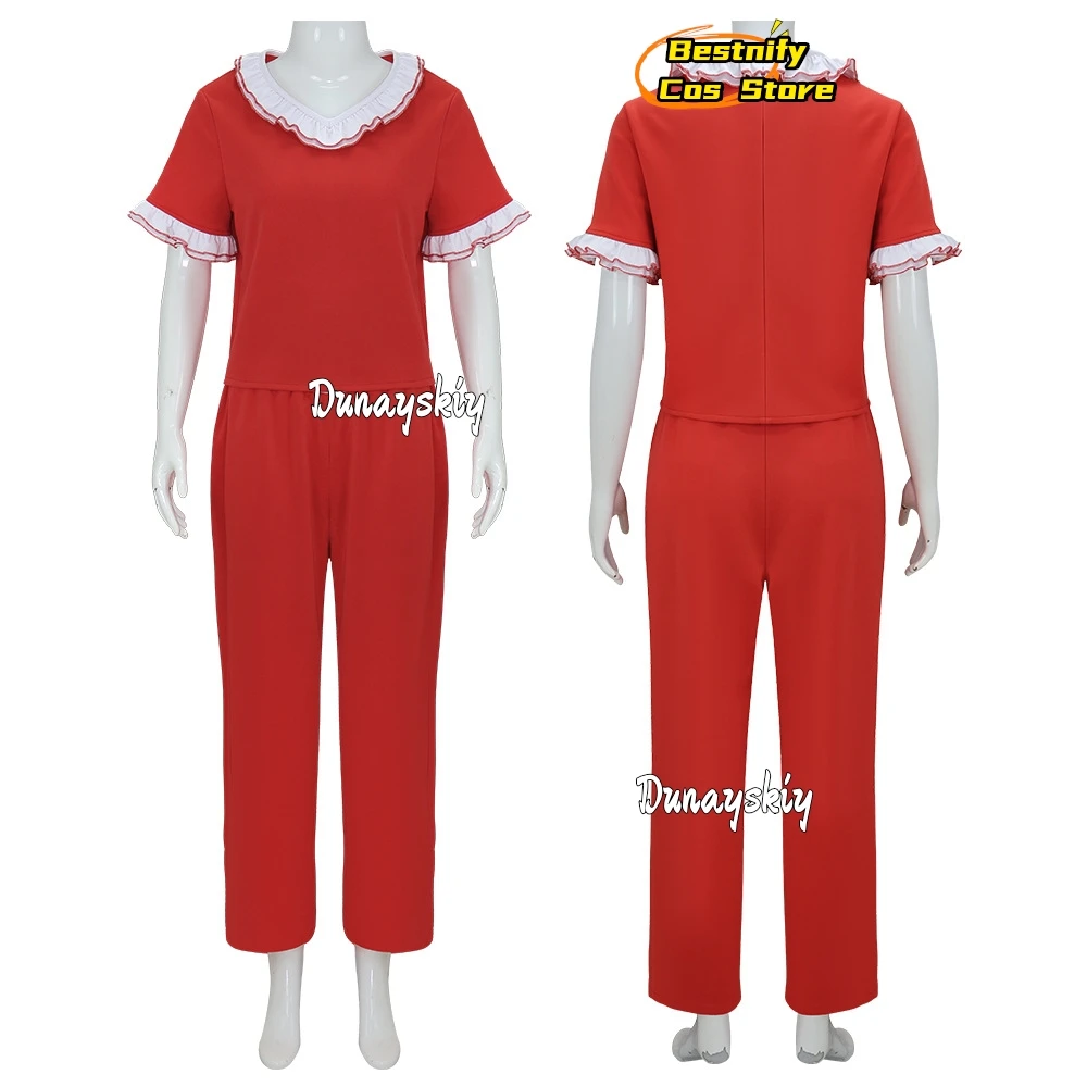 CosplayHalloween 레드 점프 슈트 코스프레 의상 작업복 유니섹스 복장 용 와이드 레그 점프 슈트 할로윈 멋진 젠타이 슈트 S-2XL