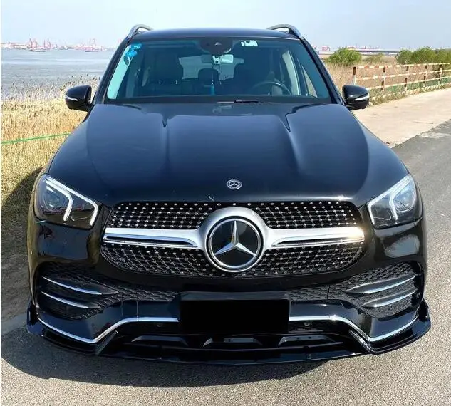 

For Mercedes-Benz W167 C167 GLE350 GLE450 GLE53 Coupe AMG 2020 2021 2022 2023 ABS Car Front Bumper Splitters Lip Spoiler