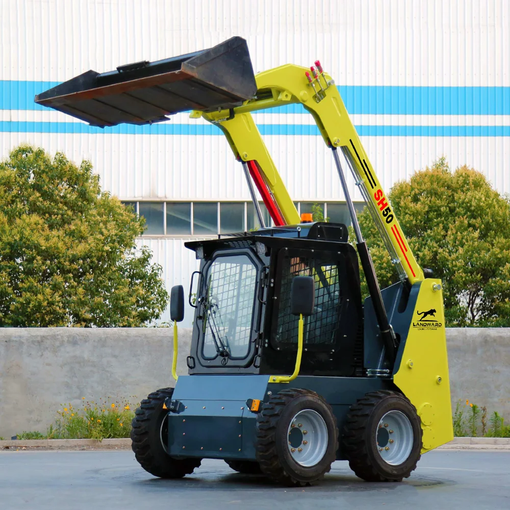 Mini minicargador doméstico, maquinaria pequeña para movimiento de tierras, motor EPA, patín con ruedas, accesorio para pala de nieve, CE personalizado