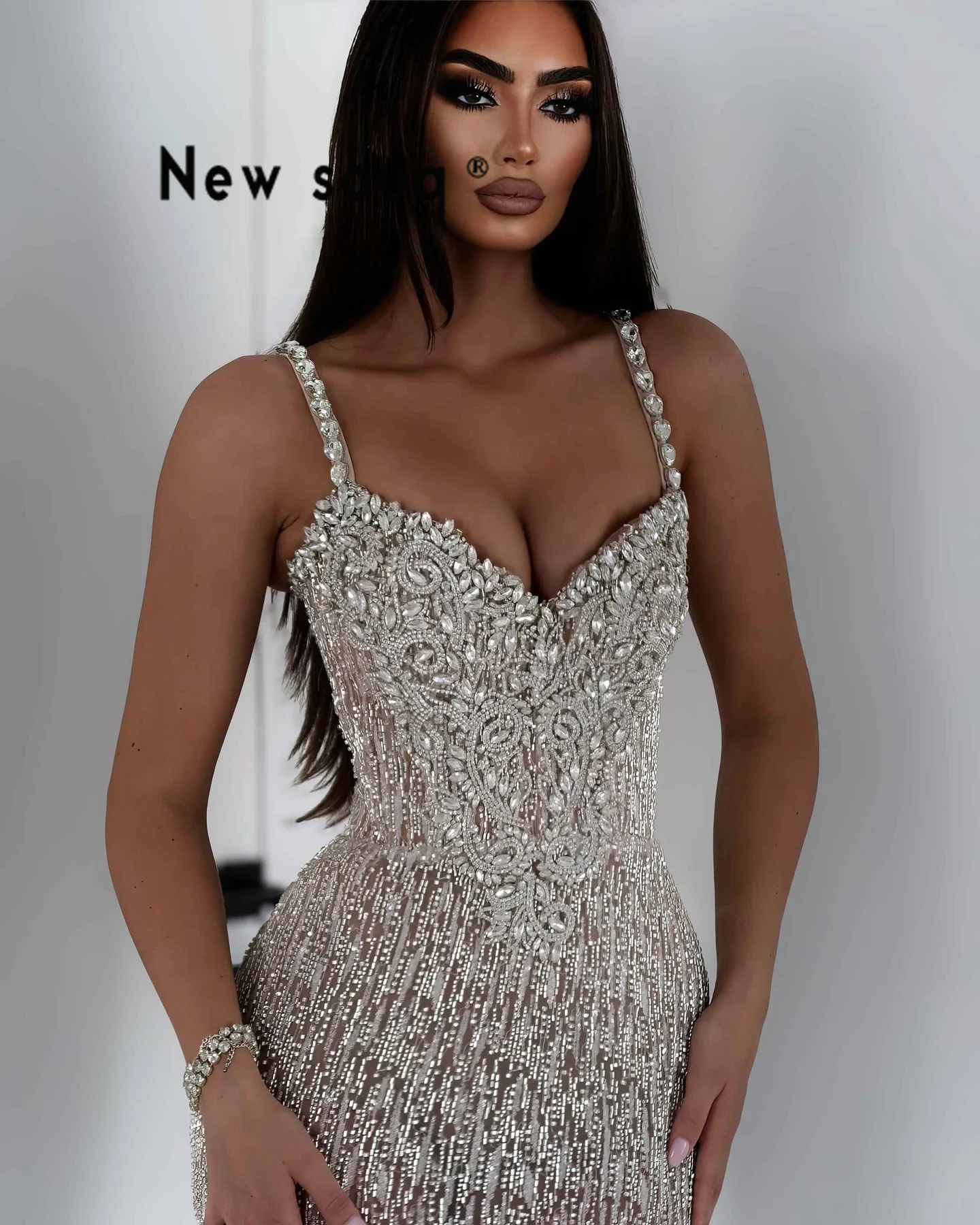 Glitter Beads Silver Mermaid Party Dress 2025 Customized Spaghetti Straps Birthday Engagement Gowns Crystal Evening Prom Dresses - AliExpress 320 Glitter Beads Silver Mermaid Party Dress 2025 Customized Spaghetti Straps Birthday Engagement Gowns Crystal Evening Prom Dresses - AliExpress 320