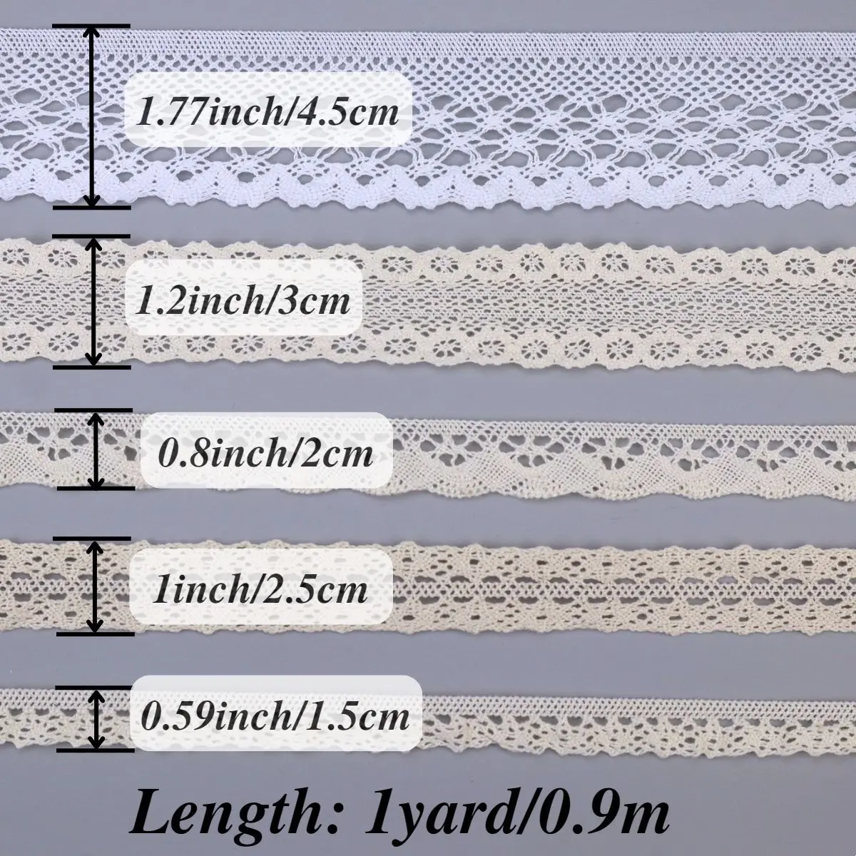 1 Yard Stretch Lace Ribbon Elastic Frilly Trim for Sewing DIY Crafts Scrapbooking Underwear Dress