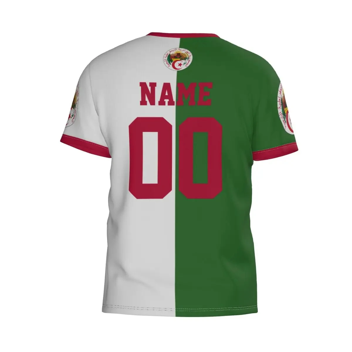 Custom Name Number 3D Algeria Flag Graphic T Shirt for Men Clothing Fashion Football T-shirt Club Team Wholesale Tops Tee Shirts