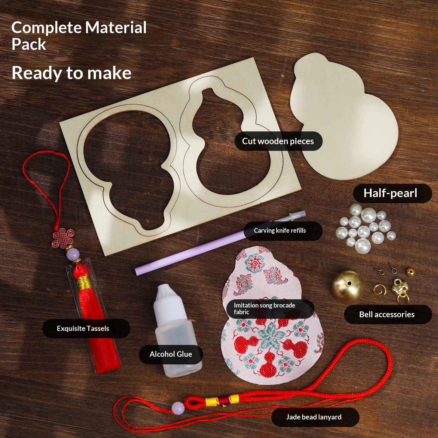 Handmade DIY Pearl Wind Chime Material Kit Bell Decoration Parent Child Activity Team Building Material Pack Hanging Decorations