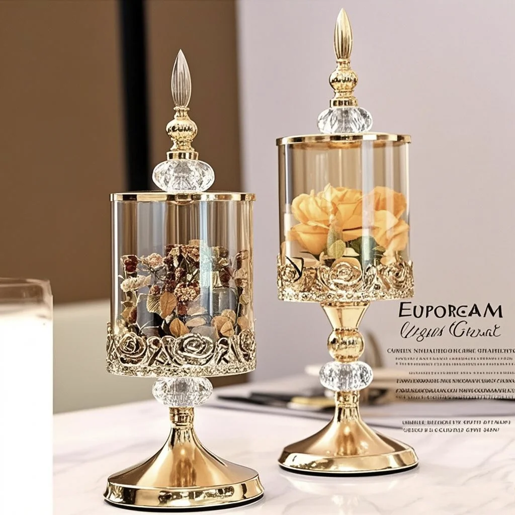 

Европейский и американский арт-деко дизайн, хрустальная стеклянная банка для хранения, кружевная крышка с гравировкой для гостиной, журнальный столик, декоративное хранилище