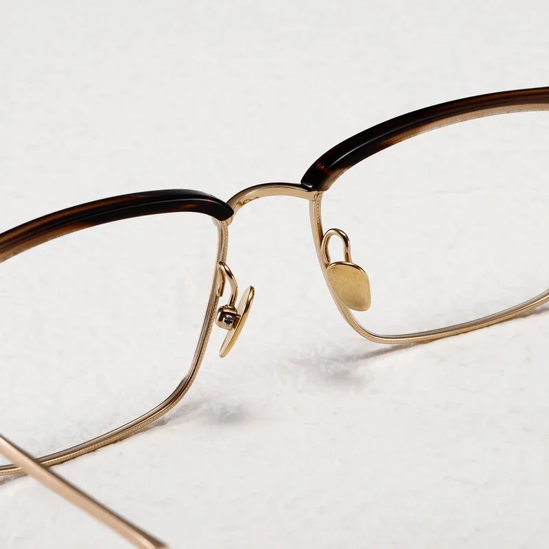 9999 Same Style M122 Japanese Designer Luxury Acetate Titanium Glasses Frame Men Women Business Square Eyeglasses Frames 999.9