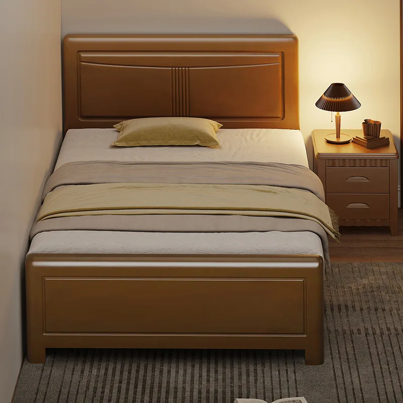 Односпальная кровать 1 метр 1,2 метра Кровать для пожилых людей 1,35 Хранение 1,5 секунды Спальня 0,9 Массив дерева