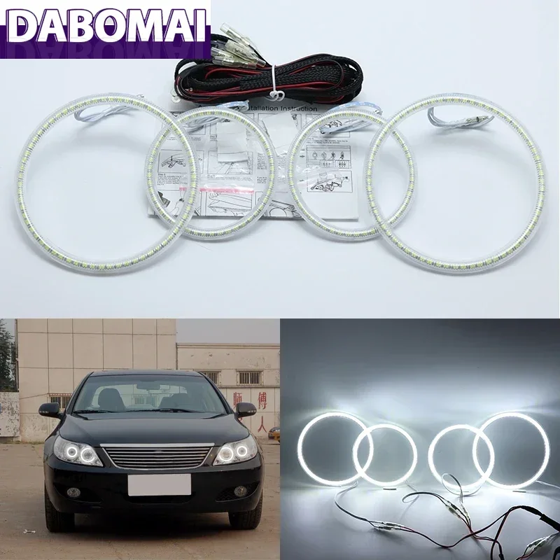 

Ultra Bright SMD White LED Angel Eyes 2600LM 12V Halo Ring Kit Daytime Running Light for BYD F6 2008 2009 2010 2011 2012