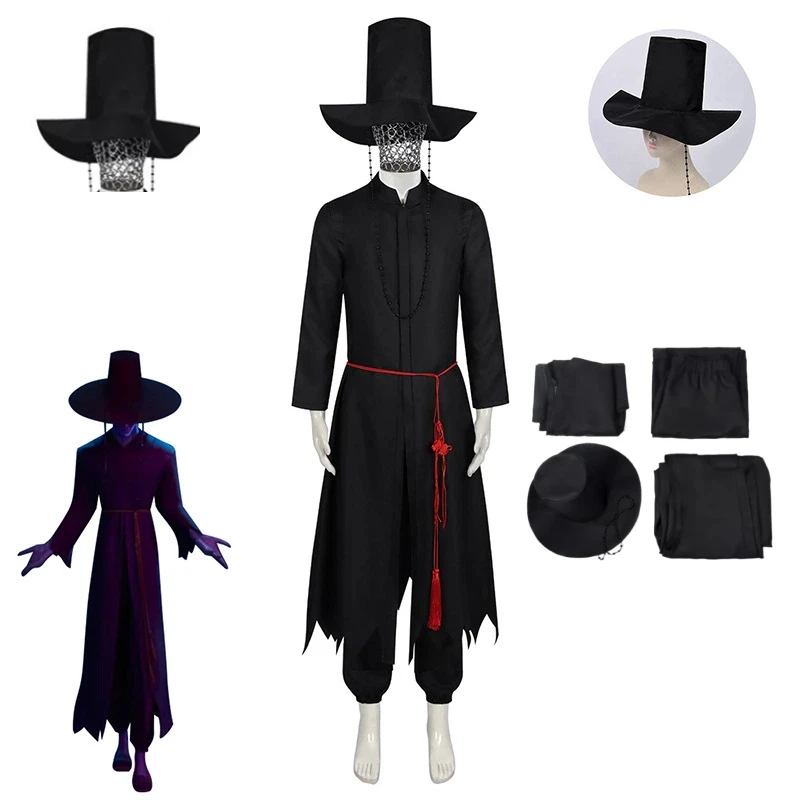 

Anime Movie KPop Demon Hunters Cosplay Costumes, Saga Boys Demon Boy Group Anime Full Set Halloween Cosplay Costumes and Hats