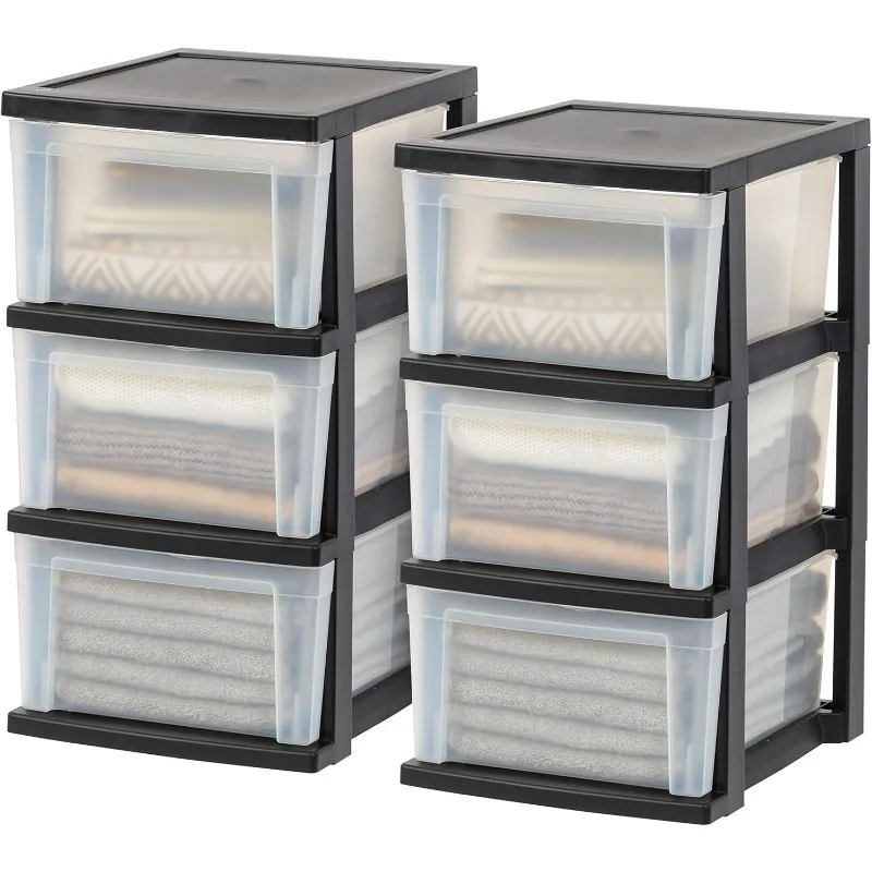 

USA Drawer Storage Organizer, 3-Drawers, 2-Pack, for Classroom Art Craft Supplies