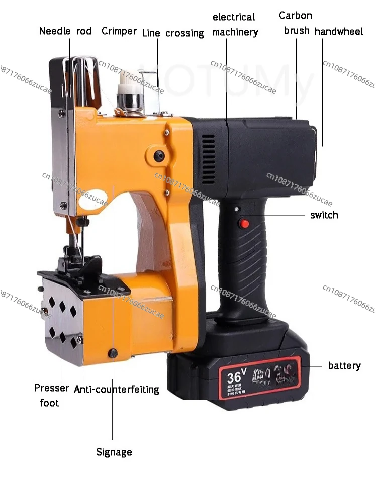 ماكينا دي كوزر Y Embalaje Bolsas Tejidas Portátil، بيكوينا ماكينا سيلاودو ديناميميكو كون باتريا ليتيو قابلة لإعادة الشحن #5