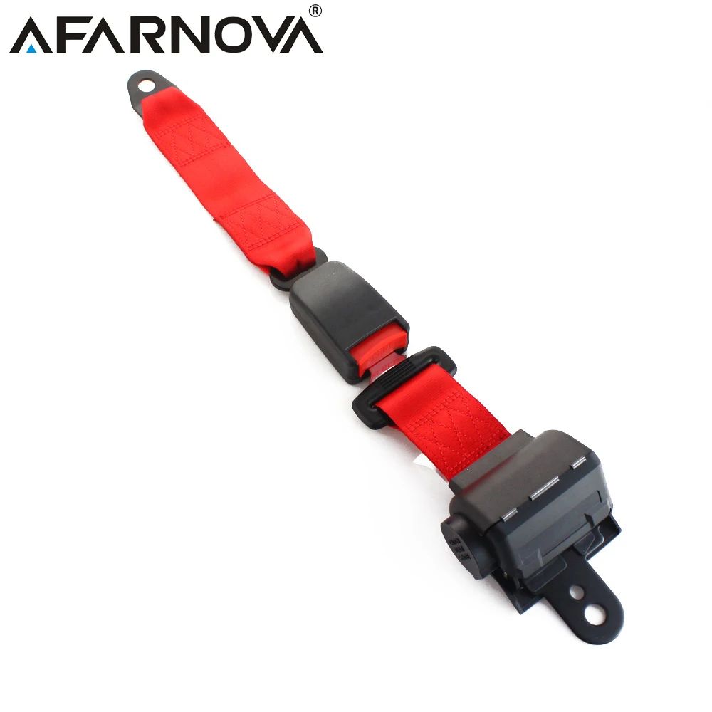 Afarnova Car Safety Belt Seat 2 Points Bus Lap Belt Retractable Seat Belt For Car Universal Adjustable interior replacement part