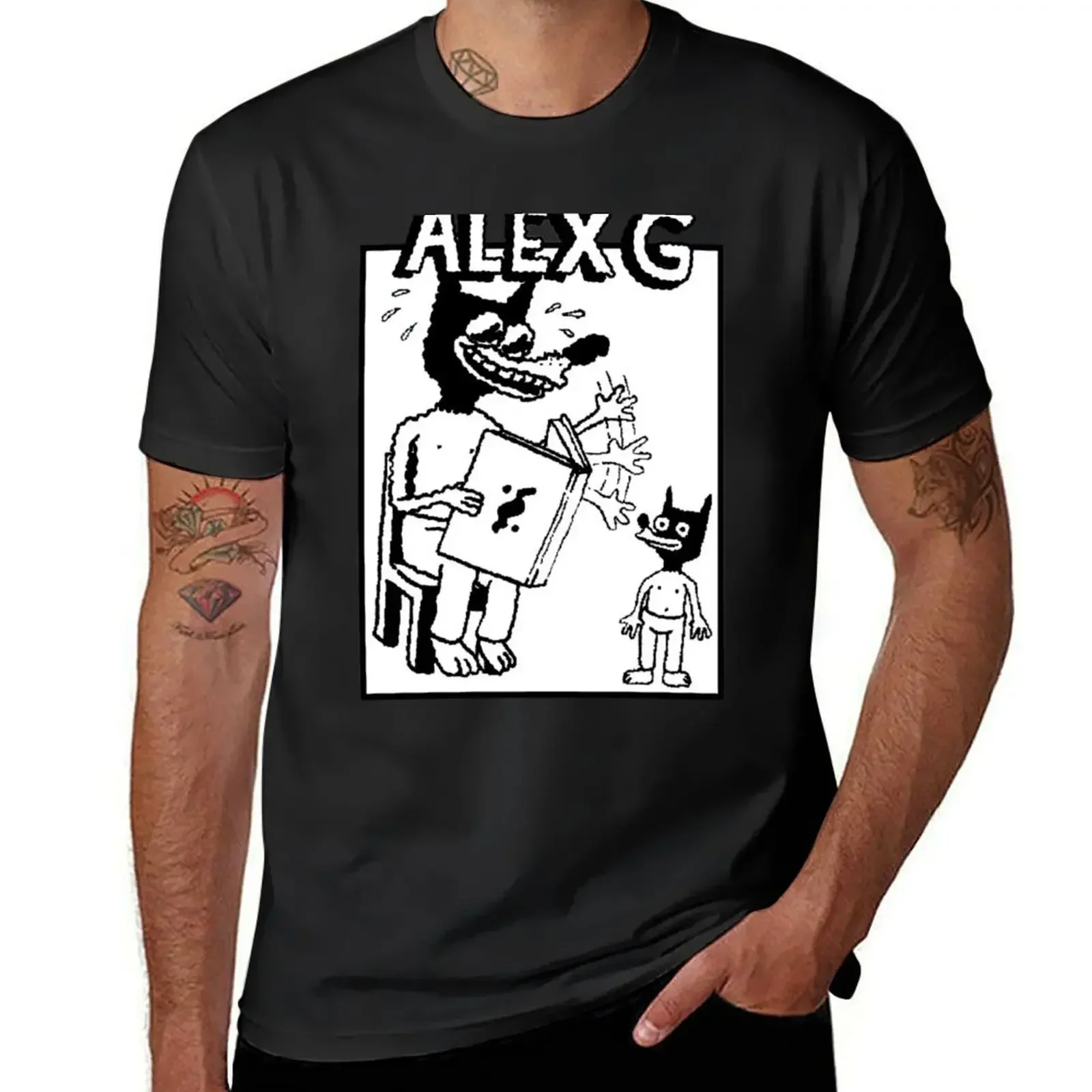 (Sandy) Alex G Storytelling logo T-Shirt boys animal print animal prinfor boys quick-drying Blouse mens cotton t shirts